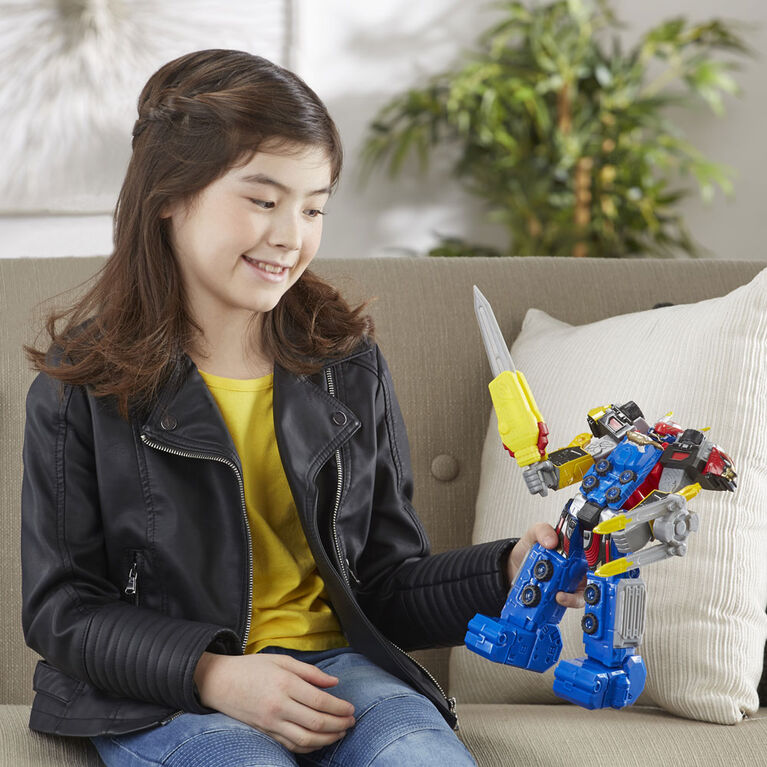 Power Rangers Beast Morphers, figurine de Megazord Beast-X, taille de 25 cm.