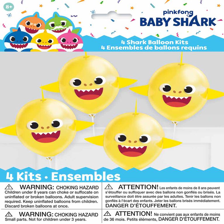 4 Fabriquez vos propres ballons 12 " - Baby Shark