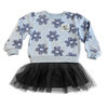 Bluey Long Sleeve Dress - Lt. Blue/Navy 2T