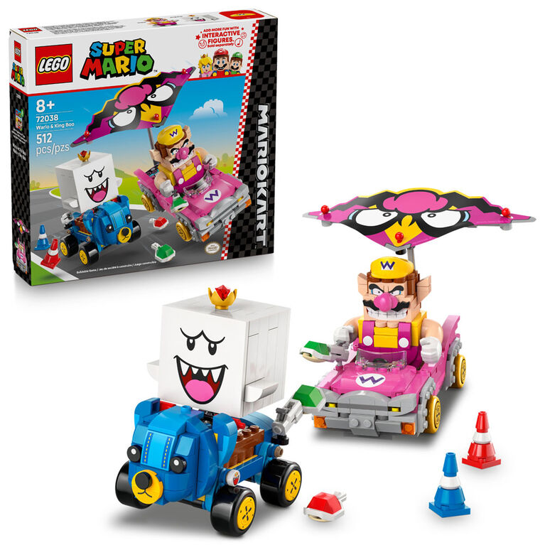 LEGO Super Mario: Mario Kart - Wario & King Boo Building Toy for Kids, Boys & Girls, Ages 8+ - 72038