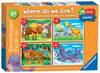 Ravensburger My First Puzzles, Where do we Live? (6, 8, 10 & 12 piece) Jigsaw Puzzles - English Edition