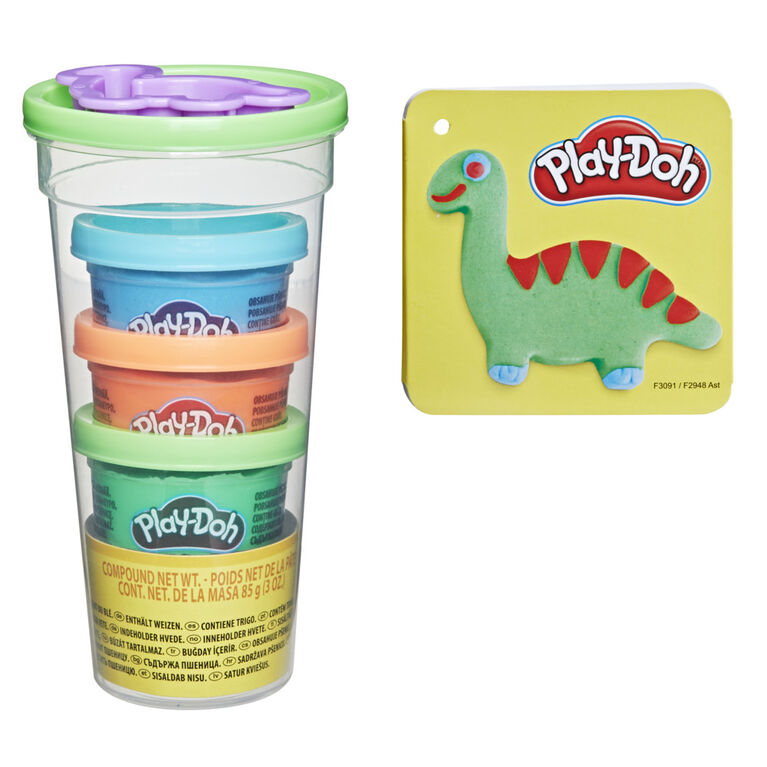 Play-Doh Stamp 'n Colors On the Go Dinosaur Set with Storage and 3 Colors - R Exclusive