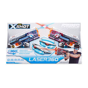 X-Shot Skins Laser 360° (2 Laser Blasters & 2 Infrared Headset) by ZURU