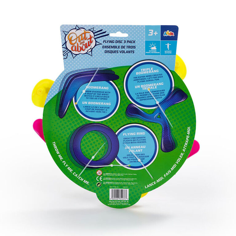 Out and About Flying Disc 3 pack - R Exclusive