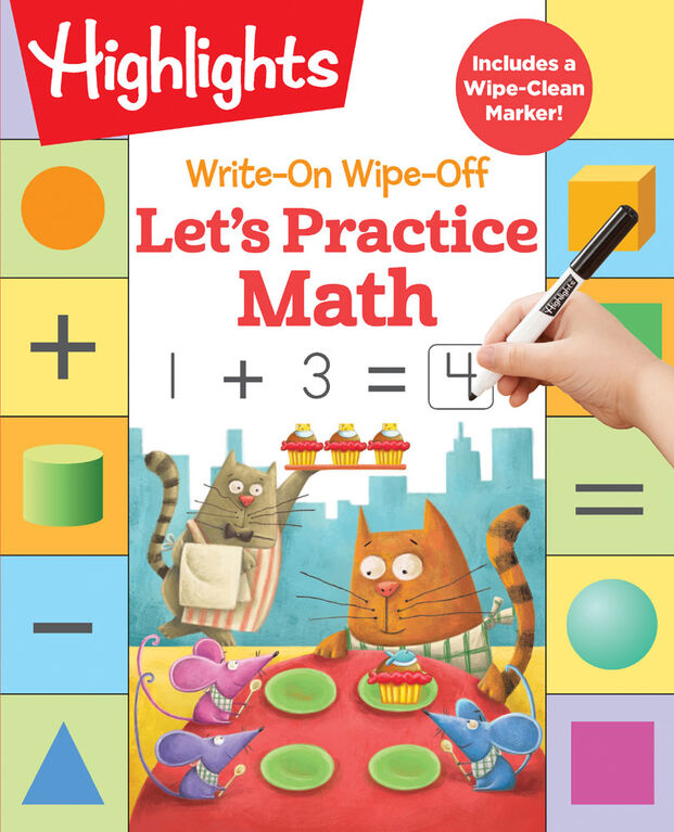 Write-On Wipe-Off Let's Practice Math - English Edition