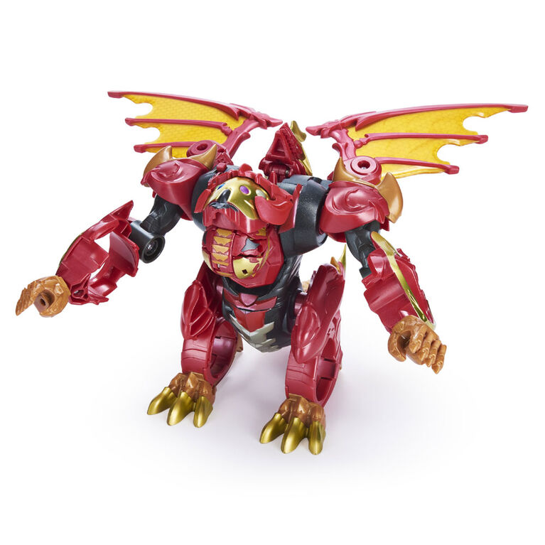 Bakugan, Figurine transformable Dragonoid Infinity avec Bakugan Fusion Ultra exclusif et 10 accessoires d'équipement Baku-Gear