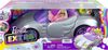 Cabriolet Barbie Extra, Voiture 2places Argentée et Pailletée avec Roues qui Tournent