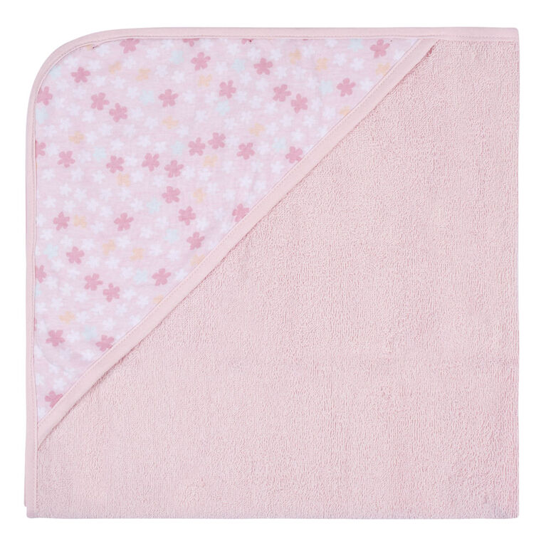 Koala Baby - Pink Narwhal Woven Hooded Towel - 2 Pack