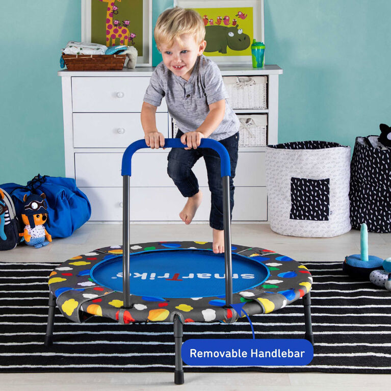smarTrike Indoor Toddler Trampoline with Handle, Ball Pit - 100 Balls Included