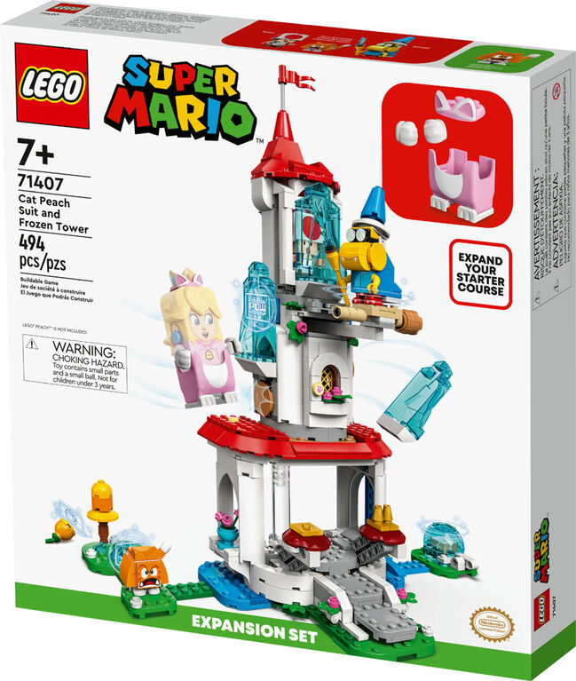 LEGO Super Mario Cat Peach Suit and Frozen Tower Expansion Set 71407 (494 Pieces)