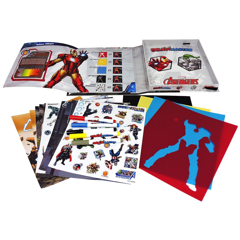 Drawmaster Marvel Avengers Exclusive Drawing Kit Iron Man Whiplash Toys R Us Canada
