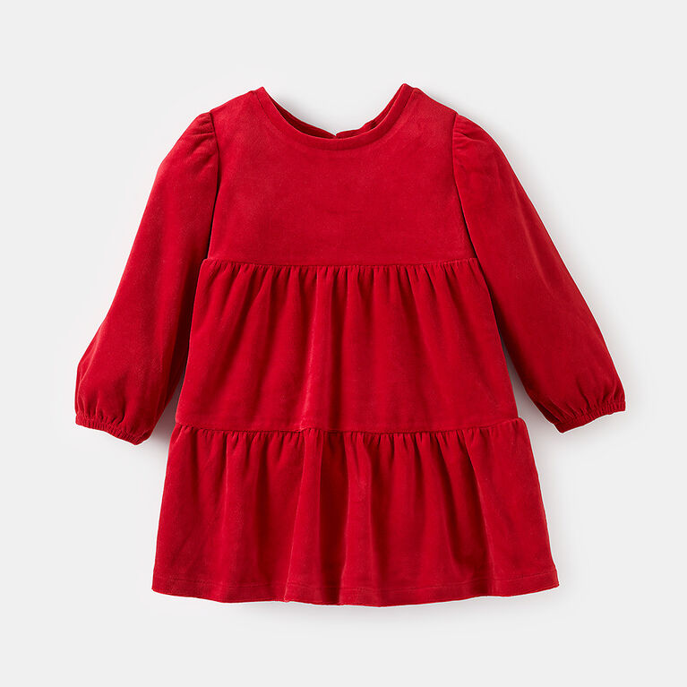 robe de de en velours rouge