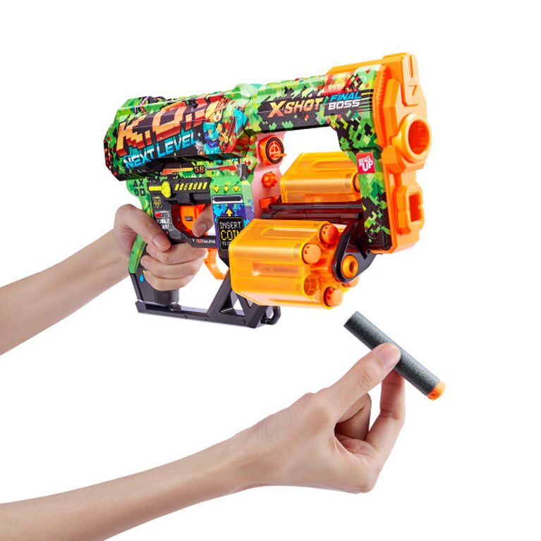 X-Shot Skins Dread Dart Blaster - K.O. (12 fléchettes) par ZURU