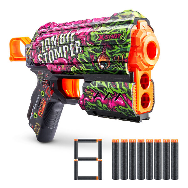 Zuru X-Shot Skins Flux Dart Blaster - Zombie Stomper (8 Darts)