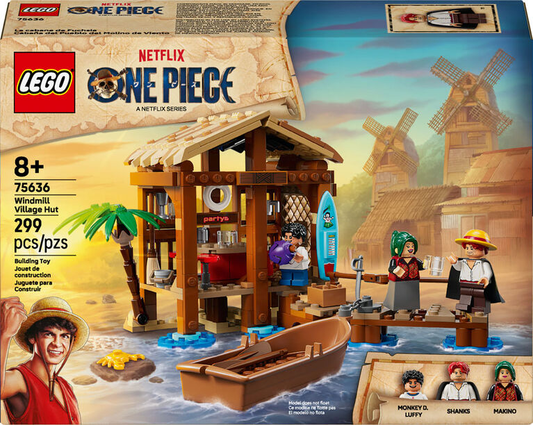 LEGO ONE PIECE Windmill Village Hut Building Blocks - Pretend Play Toy for Boys & Girls, 8+ - 75636