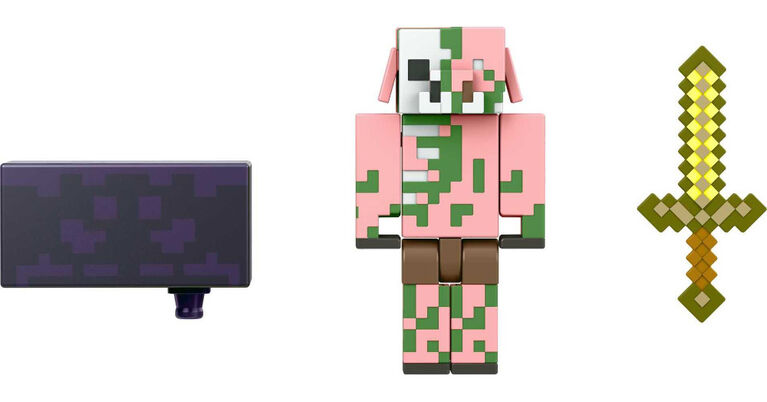 Minecraft Zombified Piglin Build-A-Portal Figure