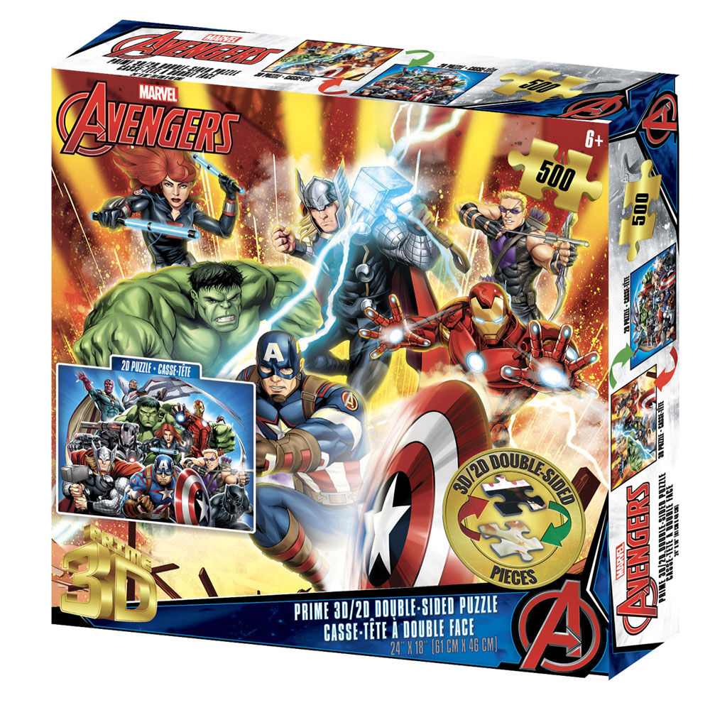 Avengers/Spiderman Double Sided Adult Puzzle 500Pc