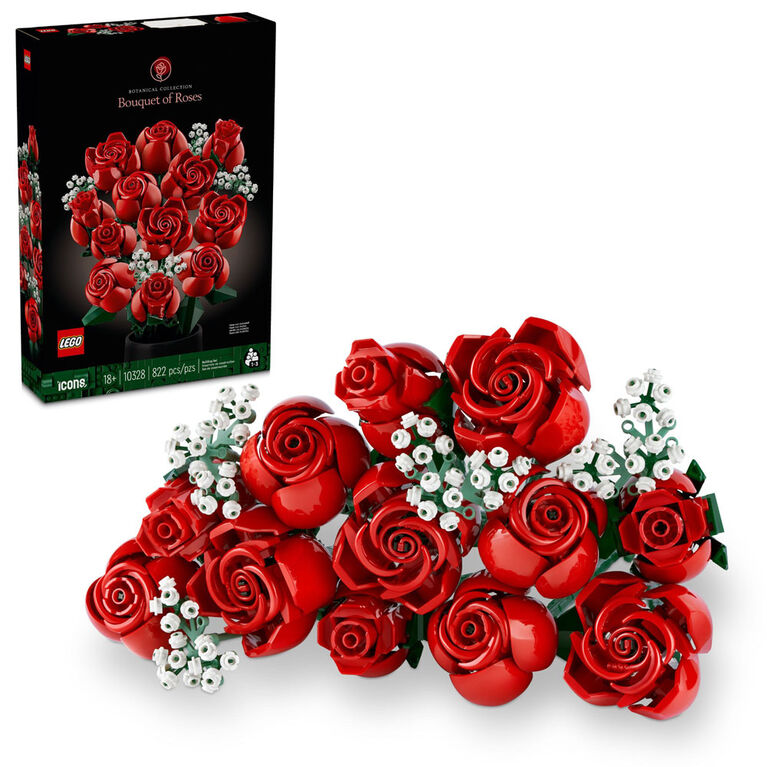 Roses Building Blocks Compatible With Lego Puzzle Toys Ornaments