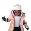 FlapJackKids - Mitaines de ski déperlantes pour tout-petits, enfants, filles - Poignets côtelés - Rose fleuri - Grand 4-6 ans