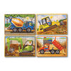 Melissa & Doug Construction Vehicles 4-in-1 Wooden Jigsaw Puzzles - 48 pieces
