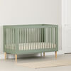 Balka Lit de bébé avec hauteur ajustable Vert sauge