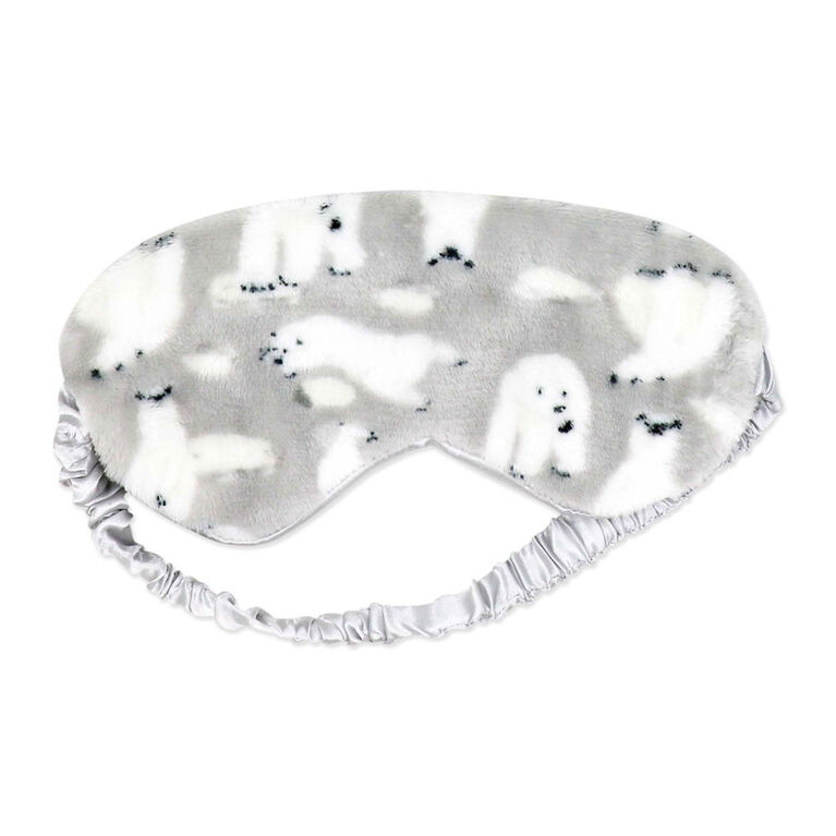 Jesse & Lulu Lounge Blanket with Sleep Mask: Grey Polar Bear