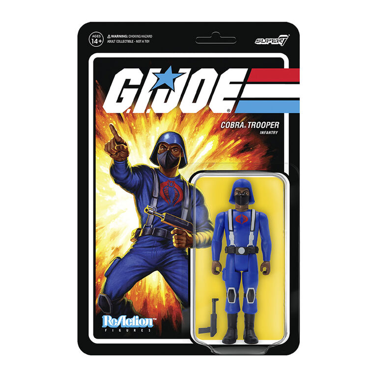 GI Joe ReAction Figures Wave 1 - Cobra Trooper H-Back (Marron)