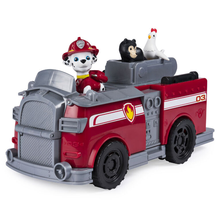 paw patrol marshall s ride n rescue coffret 2 en 1 decor et camion de pompier toys r us canada coloriage enfant