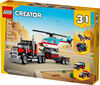 LEGO Creator 3 in 1 Flatbed Truck with Helicopter Toy 31146