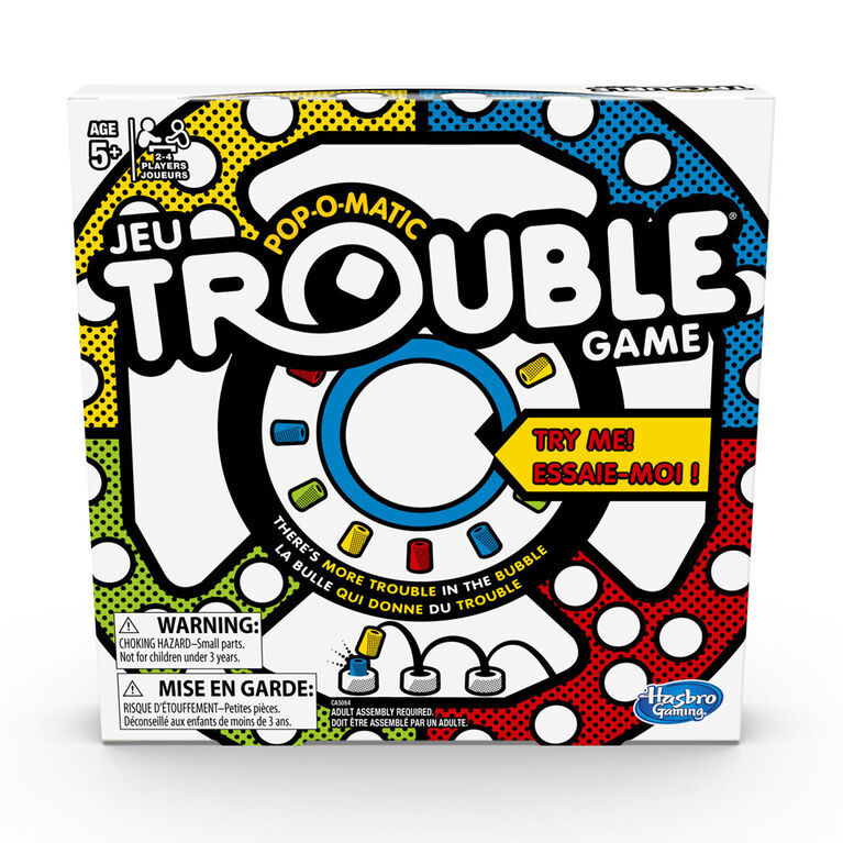 Hasbro Gaming - Jeu TROUBLE - les motifs peuvent varier