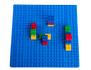 Strictly Briks - Double Sided Silicone Mat - 15" x 15" - Compatible with Large and Small Pegs - Blue