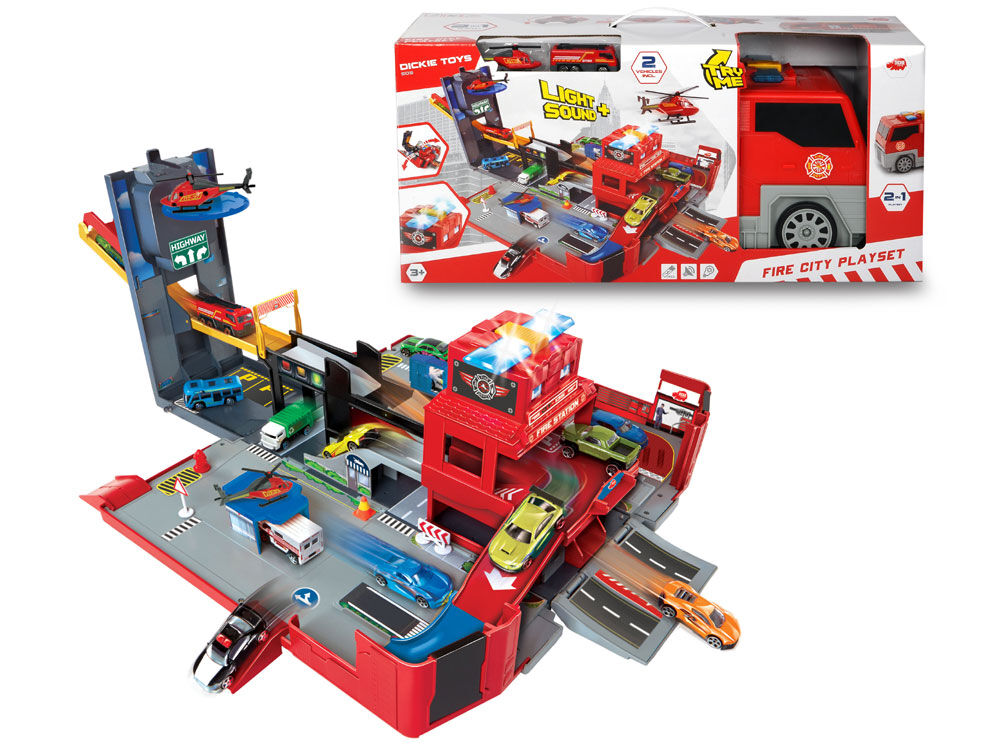 Fire shop truck playset