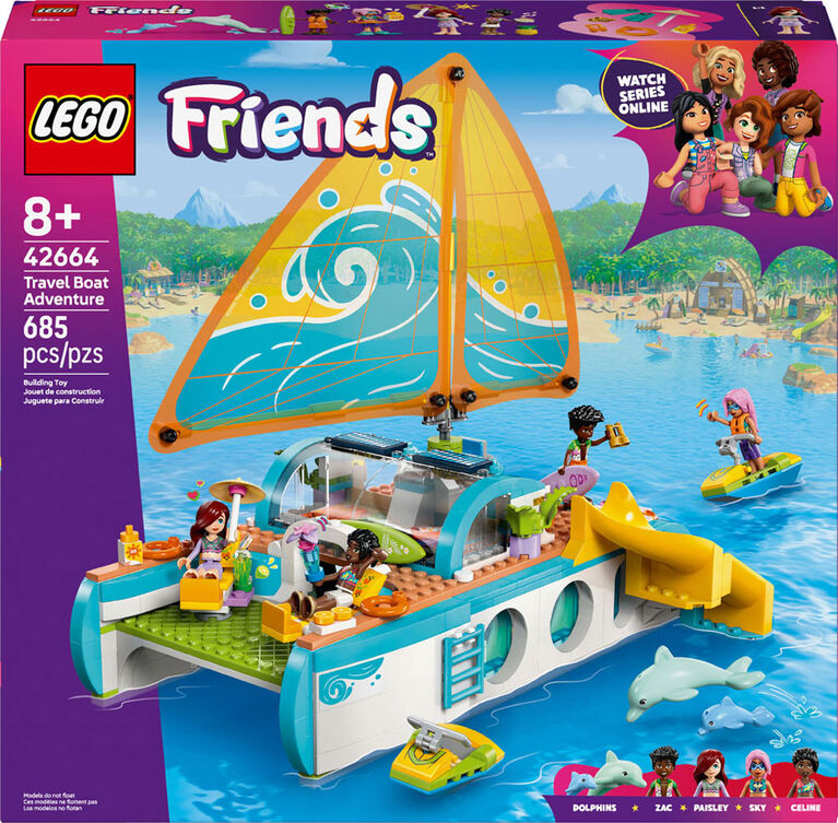 LEGO Friends L'aventure en Bateau, Ensemble de Construction pour Enfants, Jouet de Jeu de Rôle Imaginatif 42664