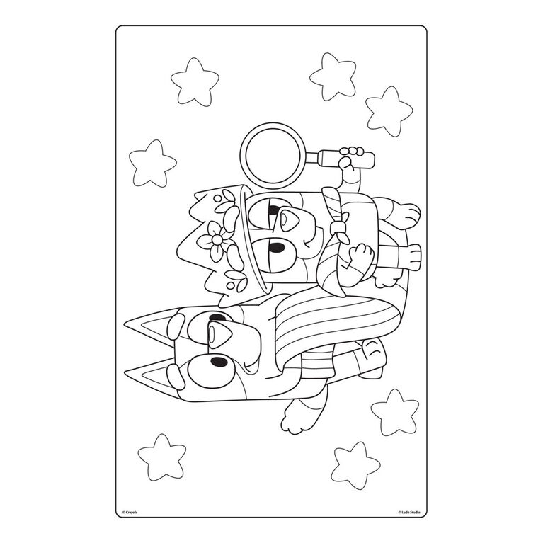 Crayola Giant Colouring Pages, Bluey