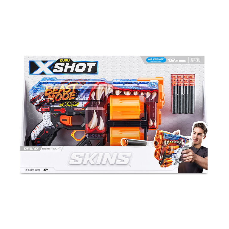 X-Shot Skins Dread Dart Blaster (12 pijlen) van ZURU