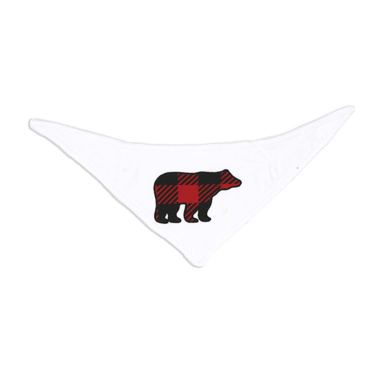 Red Buffalo Bear Bib And Sock Set