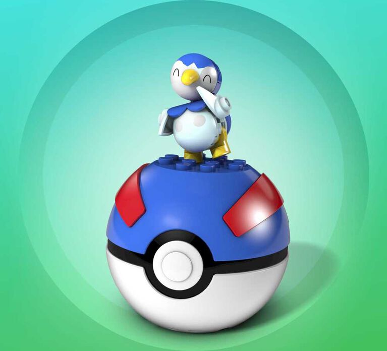 Mega Pokemon Piplup Construction Set with character figures (20 Pieces)