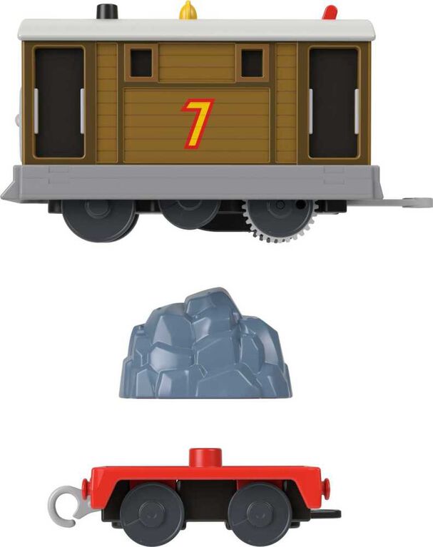 Thomas & Friends Toby Motorized Toy Train Engine with Cargo for Preschool Kids