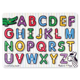 Melissa & Doug Casse-tête en bois avec alphabet à l'intérieur - 26 pièces - Édition anglaise