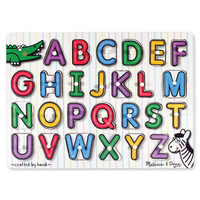 Melissa & Doug See-Inside Alphabet Wooden Peg Puzzle - 26 pieces - English Edition