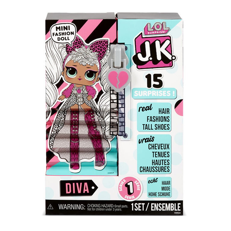 Mini poupée-mannequin L.O.L. Surprise! JK Diva avec 15 surprises