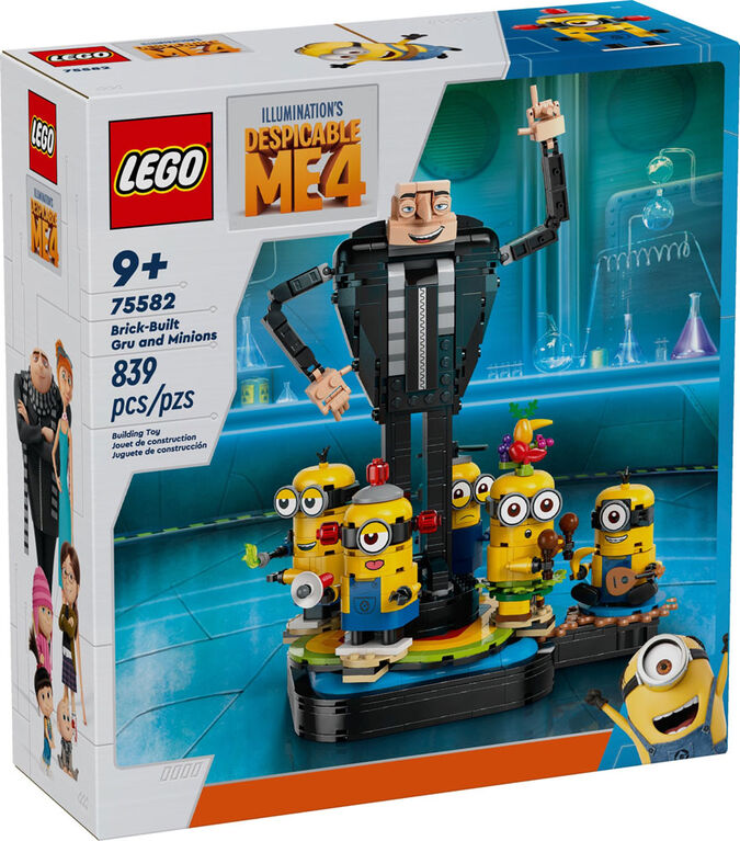 LEGO Despicable Me 4 Brick-Built Gru and Minions Toy Figure Set 75582