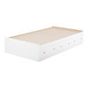 Summertime Mate's Platform Storage Bed with 3 Drawers- Pure White