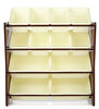 Imaginarium Storage Bin Rack with 12 Bins Espresso