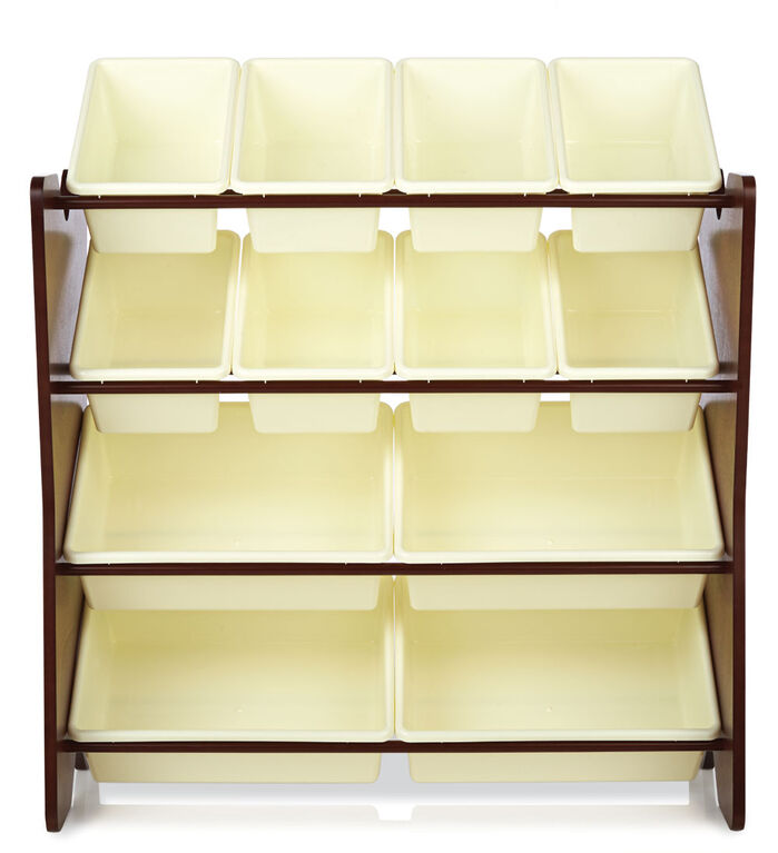 Imaginarium Storage Bin Rack with 12 Bins Espresso