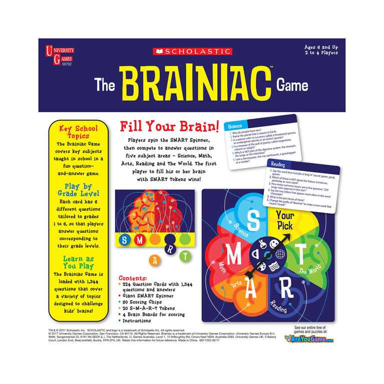 Scholastic Brainiac Game - Édition anglaise