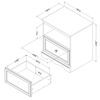 Savannah 1-Drawer Nightstand - End Table with Storage- Sand Oak