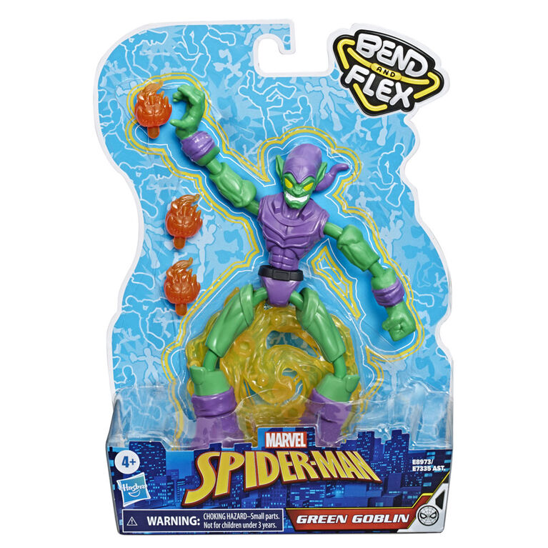 Marvel Spider-Man Bend and Flex Green Goblin Action Figure Toy