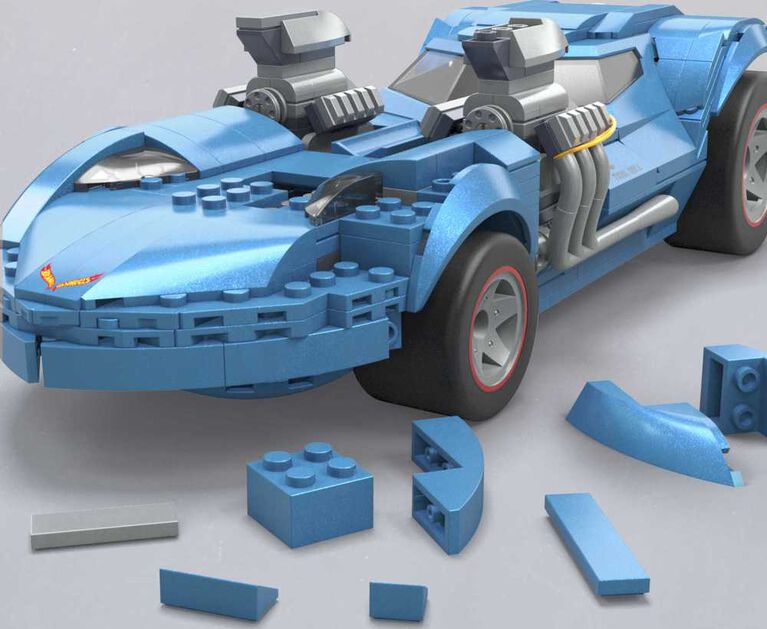 MEGA Hot Wheels Twin Mill Vehicle Building Kit (635 Pieces) for Collectors