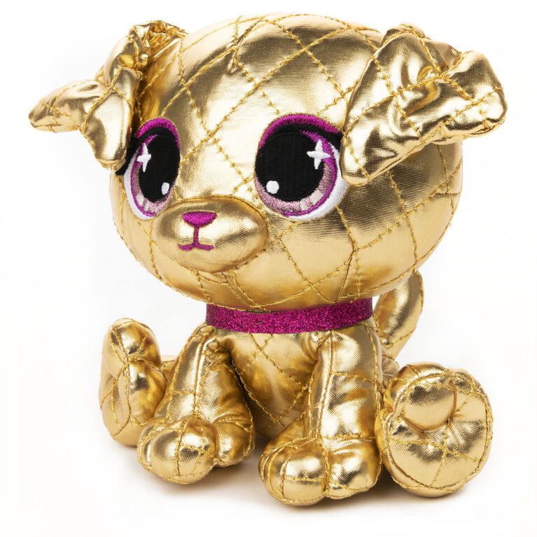 GUND P.Lushes Designer Fashion Pets Limited-Edition Goldie La'Pooch Puppy Premium Stuffed Animal, Gold and Pink, 6"